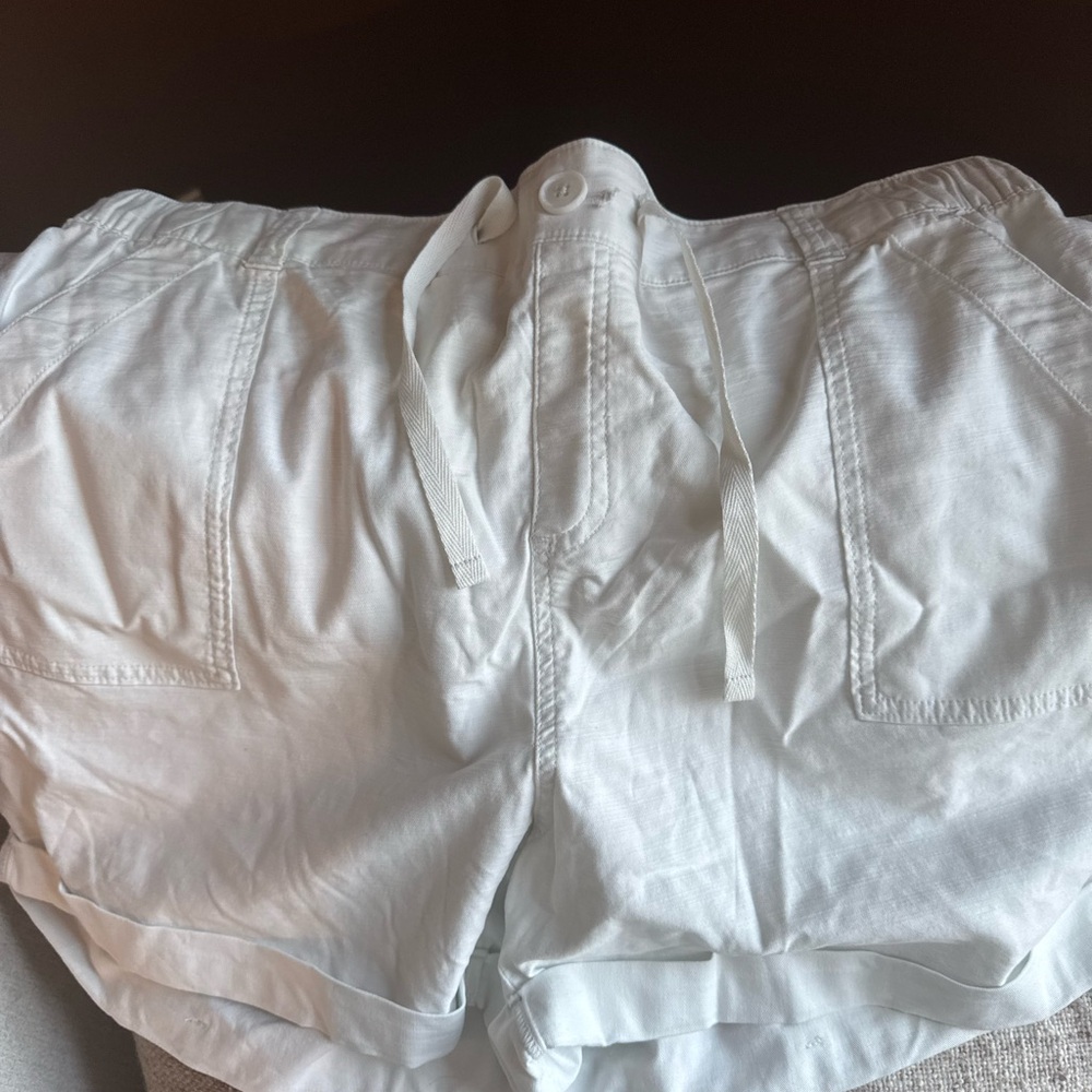 Women's White Casual Shorts